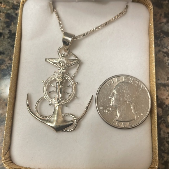 Sterling Silver Mariner’s Jesus Christ Crucifix. Retail 268.00 NWT - Picture 4 of 7